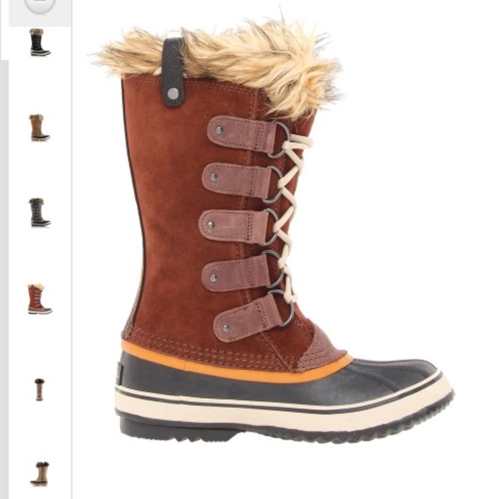 Joan of arc sorely winter boots 6.5 brown cognac